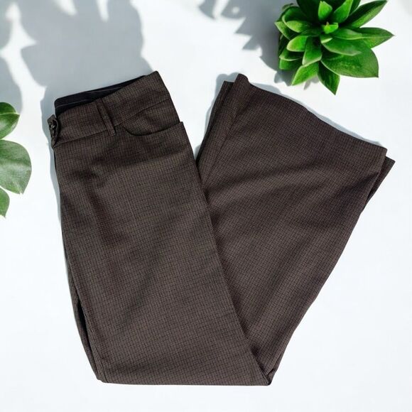 🆕 Mariagrazia Panizzi Plaid Wide Leg Flare Pants Made in Italy - Picture 4 of 11